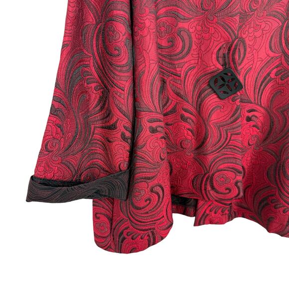 Moonlight Y & S Fashion Design Medium Wearable Art Red Christmas Top Jacket - Picture 5 of 7